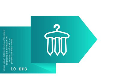 düz simgesi giyim, illüstrasyon vektör