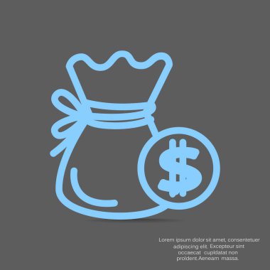 İş düz simgesi, vektör illüstrasyonu