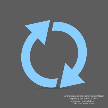 döndürme oklarını bir daire web simgesi. vektör tasarımı