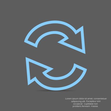 Daire ok simge vektör çizim