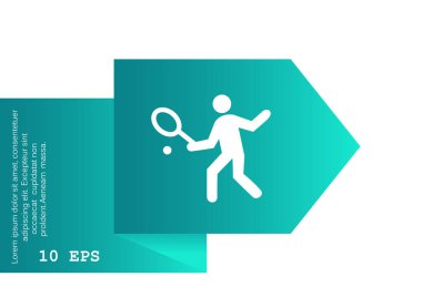 tenis oyuncusu vektör çizim 