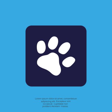 Köpek pençe parça basit simgesi