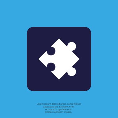 Web tasarımı için düz simgesi bulmaca