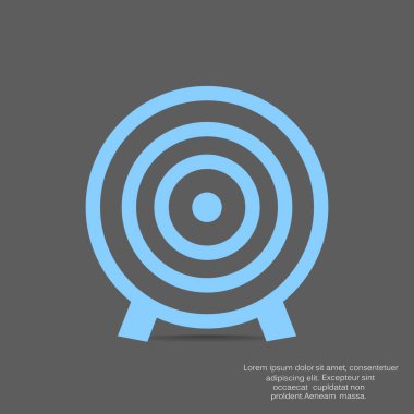 hedef düz simge, vektör illüstrasyonu