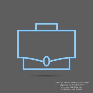 iş çantası düz simgesi, vektör illüstrasyonu 