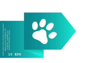 Köpek pençe parça basit simgesi