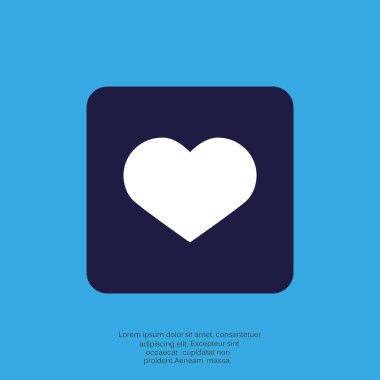 kalp web simgesi. vektör tasarımı