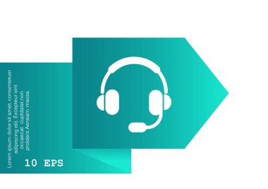 Kulaklık garniture web simgesi