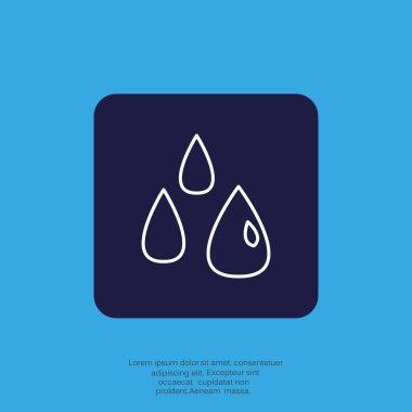 Sıvı damlacıkları basit web simgesi