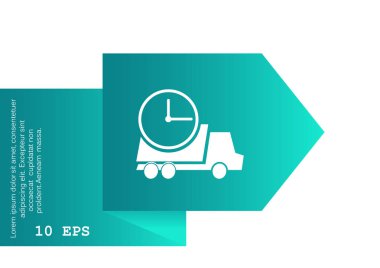 Nakliye ve teslimat web simgesi, vektör tasarımı