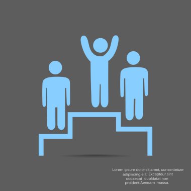 rekabet kavramı simge vektör çizim 