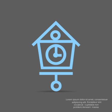 Saat simgesi vektör illüstrasyonu 