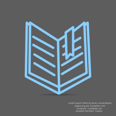 iş kitap düz simgesi, vektör çizim