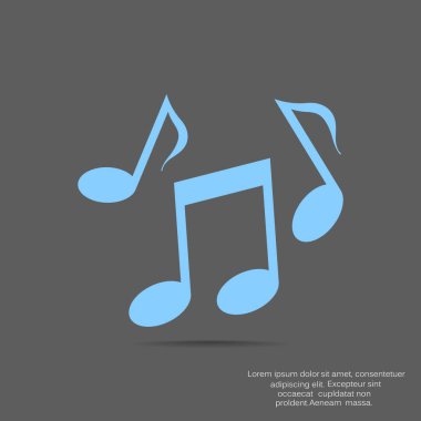 müzik notlar simgesini, vektör çizim