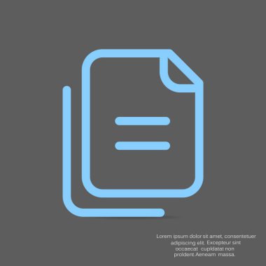 iş belge düz simgesi, vektör çizim