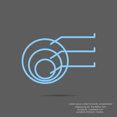 Basit yuvarlak Infographic web simgesi, anahat vektör çizim