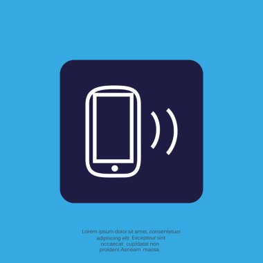 cep telefonu ikonu vektör illüstrasyonu