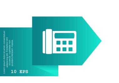 telefaks düz simgesi, vektör çizim