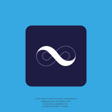 Infinity düz işareti, vektör çizim 