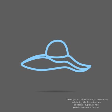 şapka düz simge, vektör illüstrasyonu