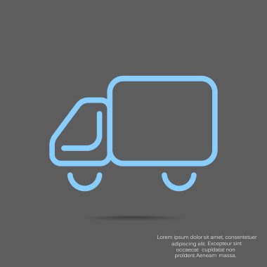 Nakliye ve teslimat web simgesi, vektör tasarımı