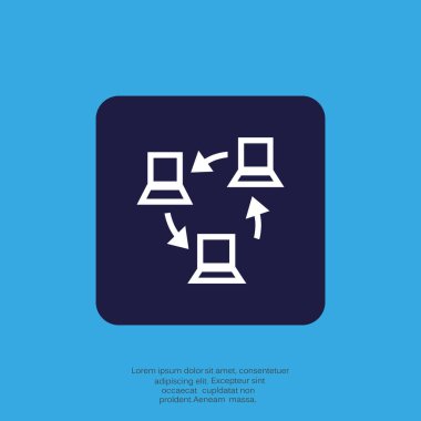 bağlantı işareti simgesi, vektör çizim 