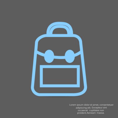 çanta simgesi vektör illüstrasyonu 