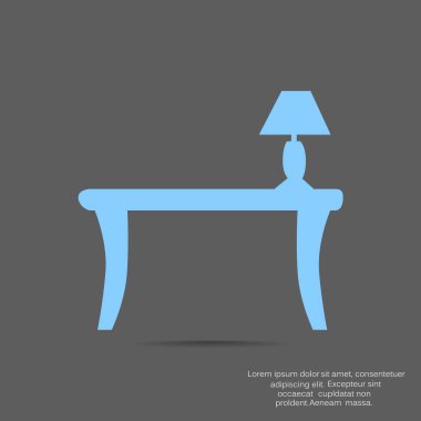 Masa lambası vektör çizim ile 