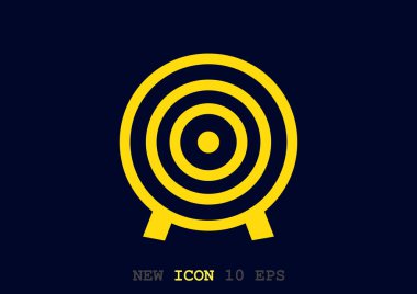 hedef düz simge, vektör illüstrasyonu