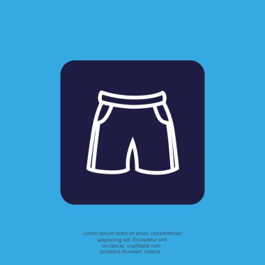 düz simgesi giyim, illüstrasyon vektör