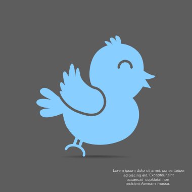 Web kuş simgesi. Vektör tasarımı