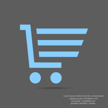 alışveriş sepeti web simgesi. vektör tasarımı