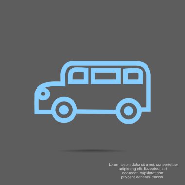 bus simgesi vektör illüstrasyonu 