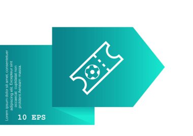 bilet ikonu vektör illüstrasyonu