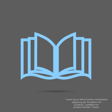 kitap simgesi vektör illüstrasyonu 