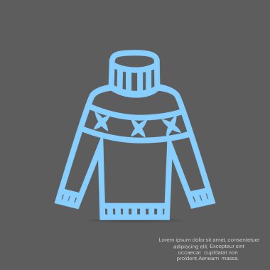 düz simgesi giyim, illüstrasyon vektör
