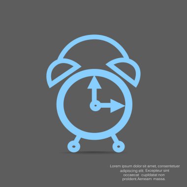 Alarm saat simgesi vektör illüstrasyonu 