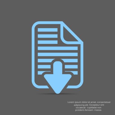 iş belge düz simgesi, vektör çizim