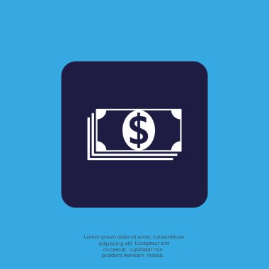 İş düz simgesi, vektör illüstrasyonu