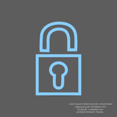 kilit simgesi güvenlik simge vektör çizim