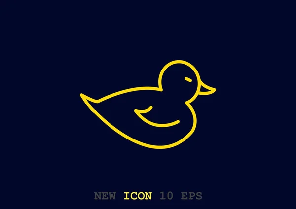 Płaski ikona ptak — Wektor stockowy