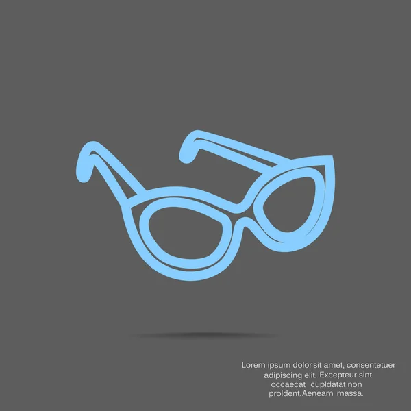 Brille Flaches Symbol Vektorillustration — Stockvektor