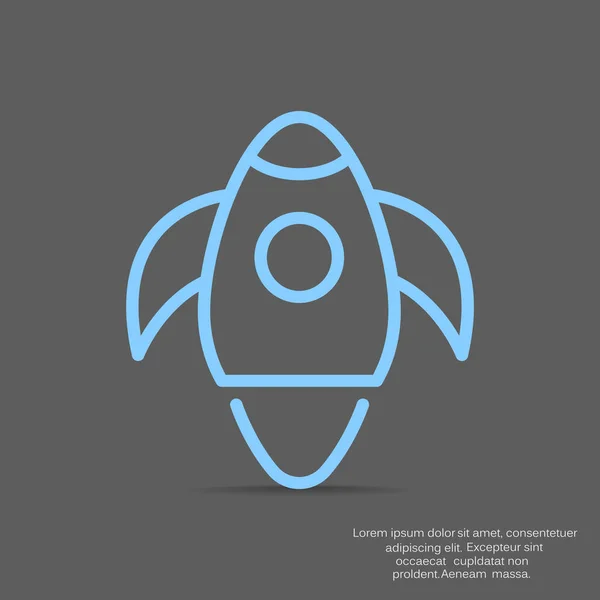 Icône web fusée — Image vectorielle