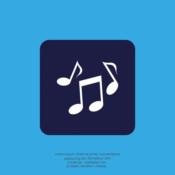 Icono Notas Musicales Ilustración Vectorial — Vector de stock