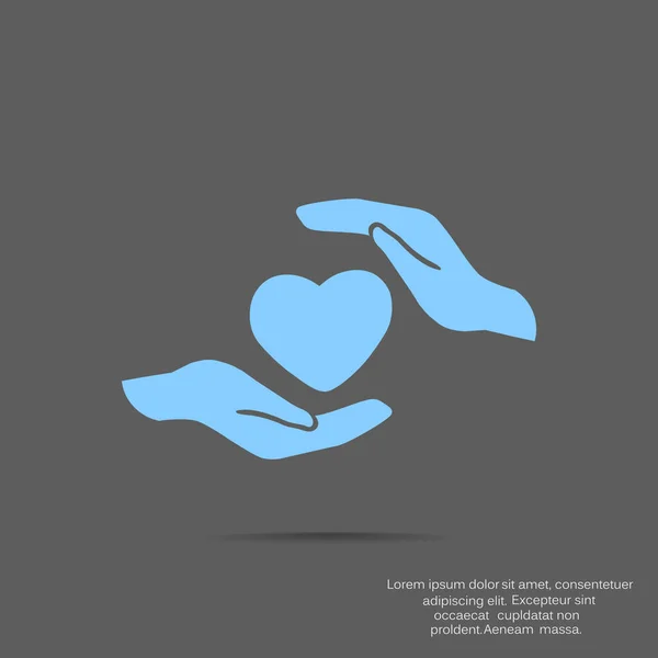 Charity Web Ikone Vektordesign — Stockvektor