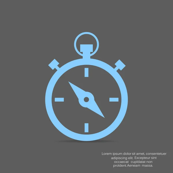 Clock Flat Icon Vector Illustration — Stock Vector