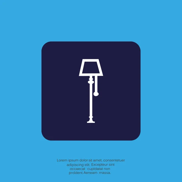 Vlakke Lamp Icoon Vectorillustratie — Stockvector