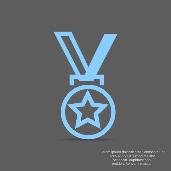 Medalla Icono Vector Ilustración — Vector de stock