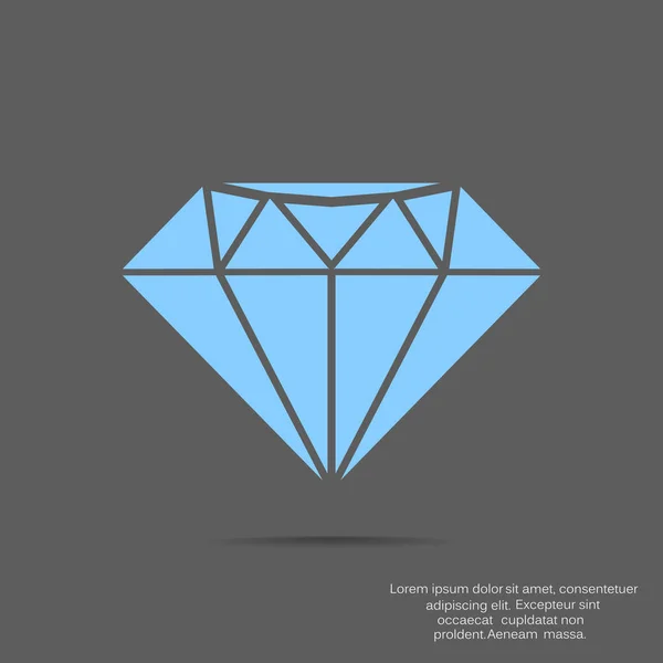 Diamond Tecken Vektor Illustration — Stock vektor