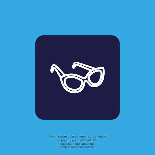 Gafas Icono Plano Ilustración Vectorial — Archivo Imágenes Vectoriales